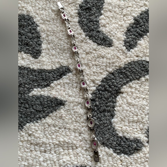 925 Tennis Bracelet with Pink Gems 💞 - Picture 4 of 6
